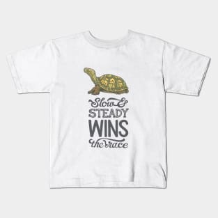 Slow & Steady Wins the Race Kids T-Shirt